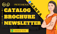 design canva brochure, catalog and newsletter