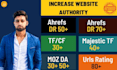 increase majestic trust flow 30 plus with increase tf and da