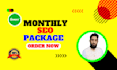do complete monthly SEO service package for google top ranking
