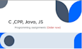 do c, cpp, java, javascript programming project