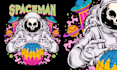 make an astronaut illustration for t shirt design