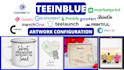 personalize gen ai, clipart, map, text, photos in teeinblue product personalizer