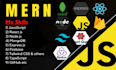work with javascript, mongodb, express, react js, and node