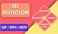 create custom 3d rotating logo animation, looped spin