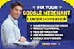 fix google merchant center suspension