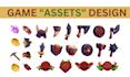 create 2d game backgrounds, environment, maps, character, assets, concept art