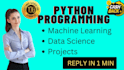 do python assignments, data science machine learning coding