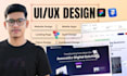 do website ui ux design for saas, mobile app ui ux, wireframe in figma