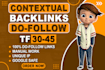 make high quality tf 30 plus SEO homepage backlinks