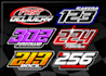 create racing number, race team logo, lettering
