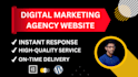 create digital marketing agency website with wordpress