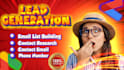 do lead generation and email list building contact research