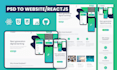 turn PSD or design into professional website HTML CSS js react js