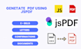 generate pdf files using jspdf library