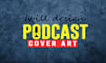 draw unique  podcast cover artwork and podcast thumbnail