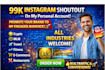 promote your business to 100k active instagram followers