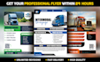 design logistics, trucking, dispatching, freight, transport flyer