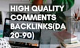 create manual mix and contextual comments backlinks