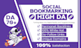 do manually social bookmarking submission with high da backlinks