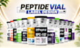 create peptide vial label designs, product label designs and 3d mockups