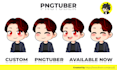 create custom premium pngtuber in cartoon and pixel art style