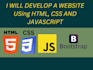 design modern responsive website with HTML CSS bootstrap 5