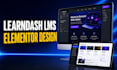 design a learndash wordpress lms website with elementor