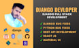 build responsive websites using python, django, react js