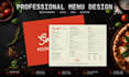 design a clean modern menu for your cafe or restaurant