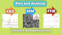 analyze and plot your xrd, ftir, and SEM data