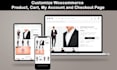 design custom woocommerce product page, checkout page, and cart page