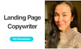 be your conversion copywriter for a landing page