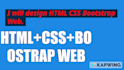 convert figma design to HTML, CSS and bootstrap