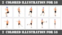 draw exercise illustrations, workout, yoga, medical, and manual illustrations