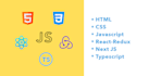 be your frontend developer, html css javascript, bootstrap, react redux, next js