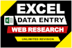 excel data entry and web research, pdf to excel