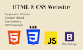 design a modern website using HTML, CSS, js and bootstrap