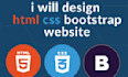 create website with html, css and bootstrap