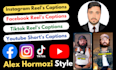 edit instagram, fb, tiktok reels or yt shorts captions like alex hormozi style