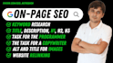 do complete on page SEO optimization and technical audit onpage website