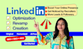 fully create, optimize your linkedin profile or company page