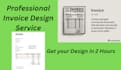 design invoice, order form, letterhead quotation and envelope postcard