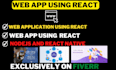 develop web app using react, mern stack and node js