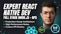 develop a professional react native app with nodejs and ai
