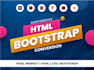 convert from pdf figma etc to HTML CSS responsive bootstrap