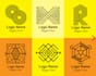 do modern geometric polygonal linear abstract line art logo design