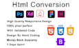 convert psd to html, xd to html, figma to HTML css bootstrap design