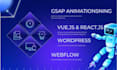 do gsap animated website for wordpress, webflow, elementor site