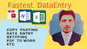 do fastest data entry typing and logo design
