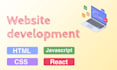 create a responsive react website, landing page